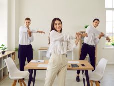 Portrait,Of,A,Happy,Young,Business,People,Doing,Stretching,Exercises