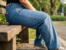 baggy jeans wanita, baggy jeans, baggy