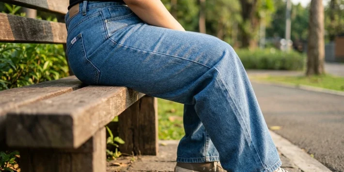 baggy jeans wanita, baggy jeans, baggy