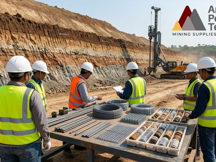 material soil nailing, memilih material soil nailing, soil nailing sesuai kondisi tanah, grout non-shrink, shotcrete serat, perlindungan korosi nail, drainase lereng, tanah residual, tanah lunak, soil nailing tambang